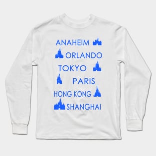 My Cities (Blue on White) Long Sleeve T-Shirt